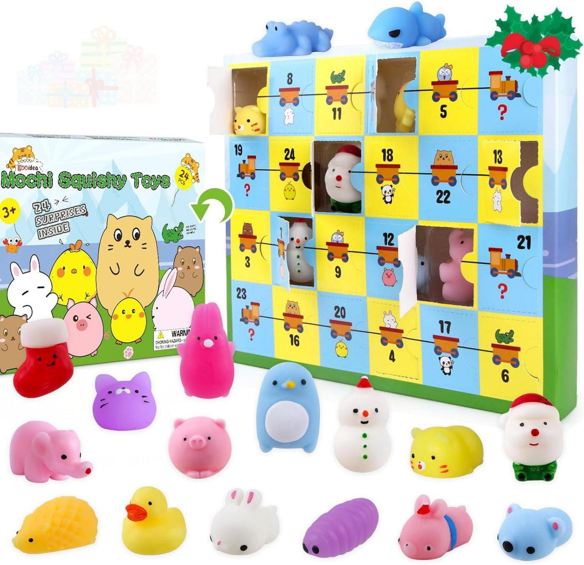 Adventskalender 2024 Mochi Squishies Weihnachts Countdown