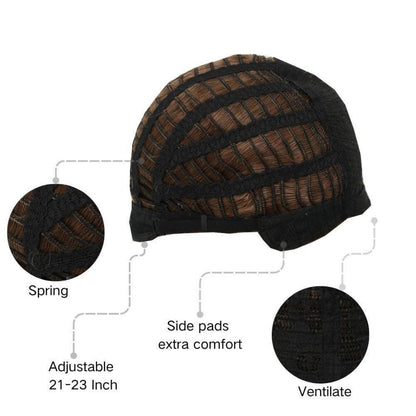 Kurze braune lockige Perücke mit Pony – Schulterlang & natürlich