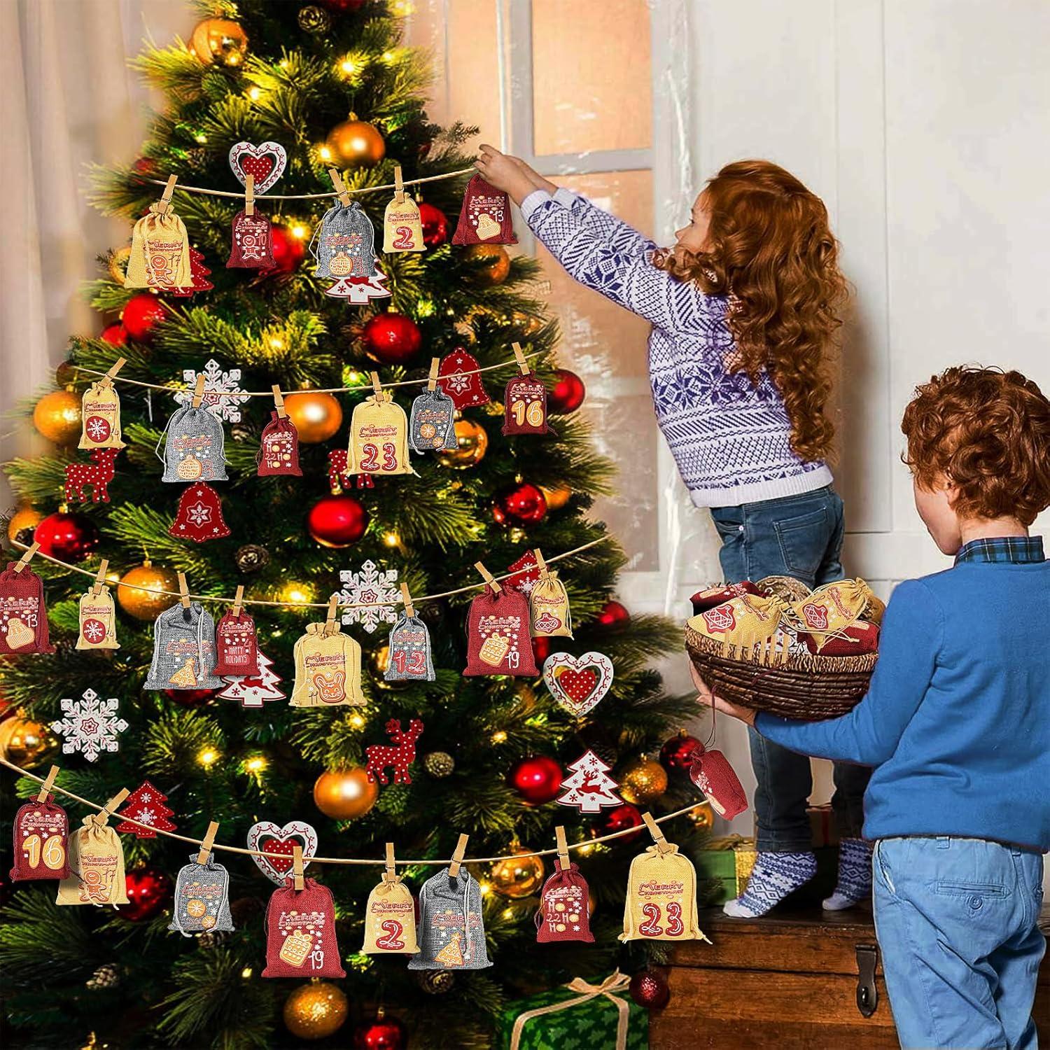 DIY Adventskalender zum Befüllen Kinder 24 Weihnachtskalender Säckchen