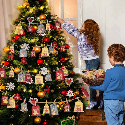 DIY Adventskalender zum Befüllen Kinder 24 Weihnachtskalender Säckchen