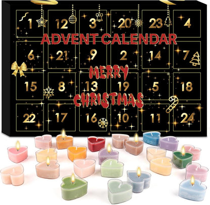Adventskalender Duftkerzen Set 24 Kerzen Weihnachten-Geschenk