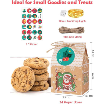 DIY Adventskalender Kinder LED Weihnachtskalender Häuschen