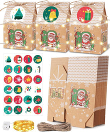 DIY Adventskalender Kinder LED Tüten Weihnachtskalender Häuschen Pappe