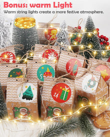 DIY Adventskalender Kinder LED Weihnachtskalender Häuschen
