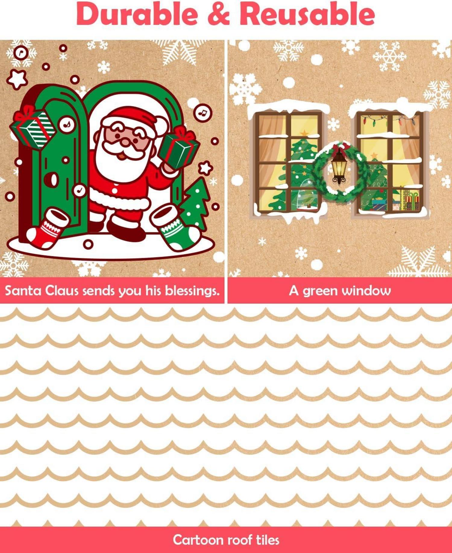 DIY Adventskalender Kinder LED Tüten Hausform Weihnachtsdeko