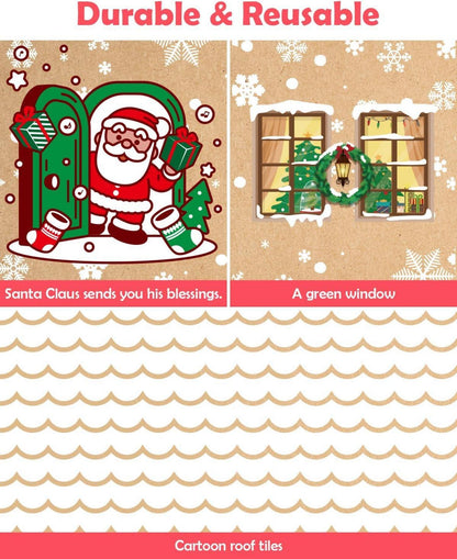 DIY Adventskalender Kinder LED Tüten Hausform Weihnachtsdeko