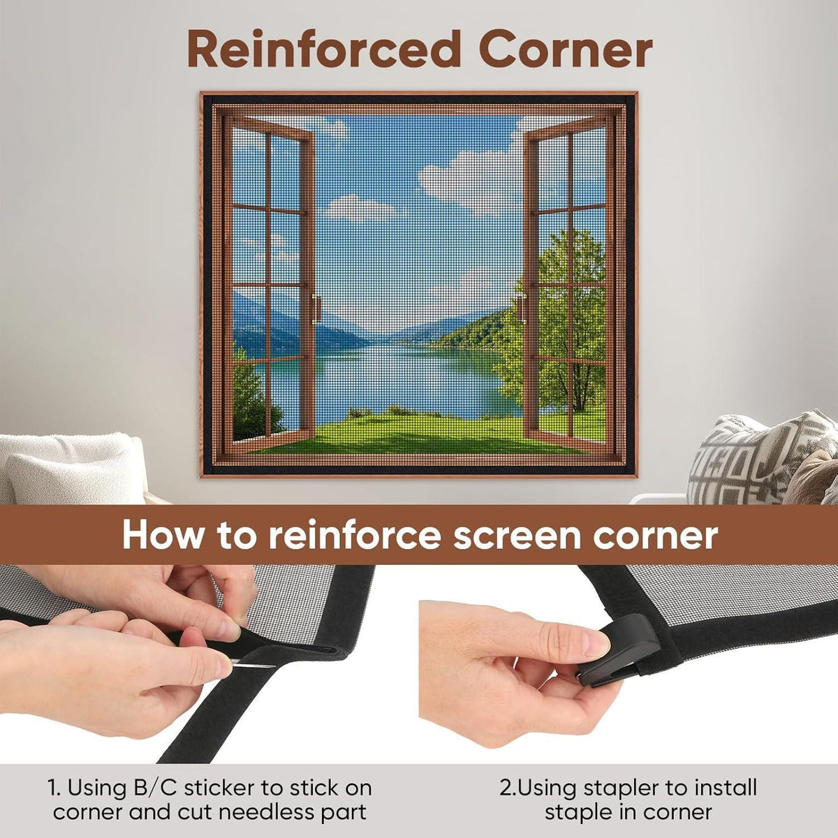 Katzenfenznetz Einstellbar mit Klebeband – DIY Balkon Schutzgitter