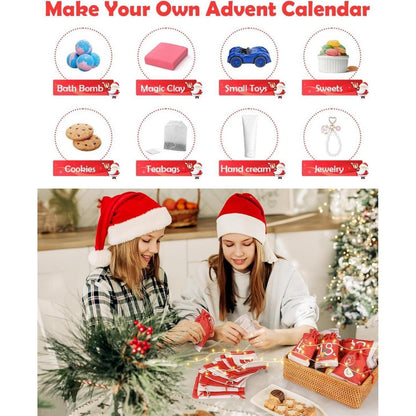 Adventskalender Stoff Kinder Befüllen Lichterkette 2024