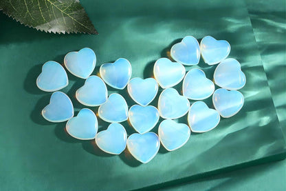 20 Stück Natürliche Opal Herz Kristalle Heilung Set Glückssteine