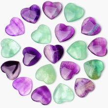 Herz Steine Set Fluorit Kristalle Glückssteine Chakra Meditation