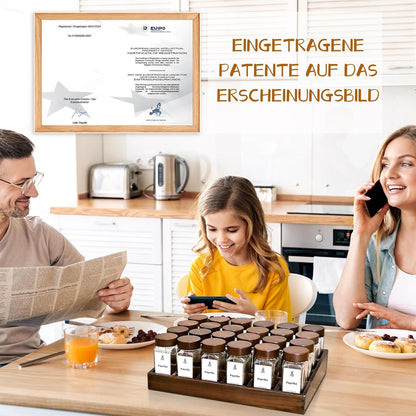 Umweltfreundliches Akazienholz Gewürzregal 24 Fächer