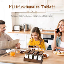 Umweltfreundliches Akazien-Gewürzregal Holz 12 Fächer