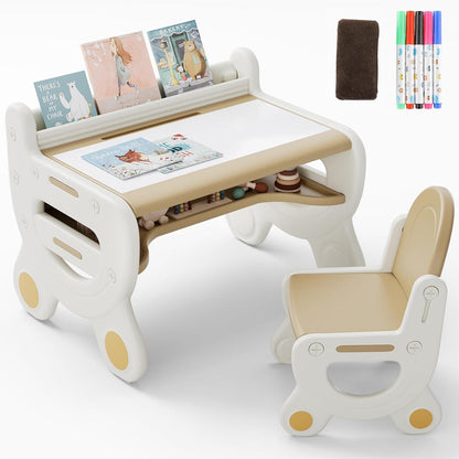 Kindertisch mit Stühlen und Stauraum Set für Kinderzimmer