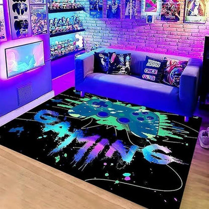Gaming Teppich 140x180 cm - Rutschfest & Waschbar für Gamer Zimmer