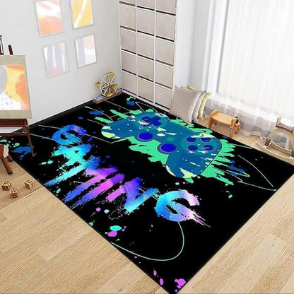 Gaming Teppich 140x180 cm - Rutschfest & Waschbar für Gamer Zimmer