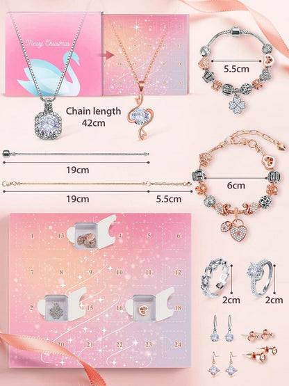 Adventskalender 2024 Armband Frauen Schmuck Damen Mädchen Set