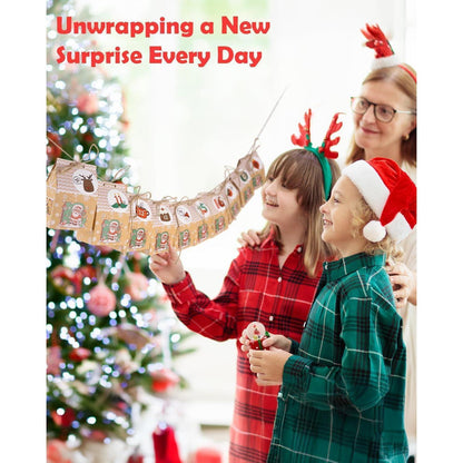 DIY Adventskalender Kinder Tüten 2024 + Lichterkette