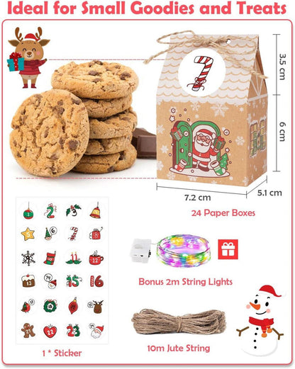 DIY Adventskalender Kinder Tüten 2024 + Lichterkette