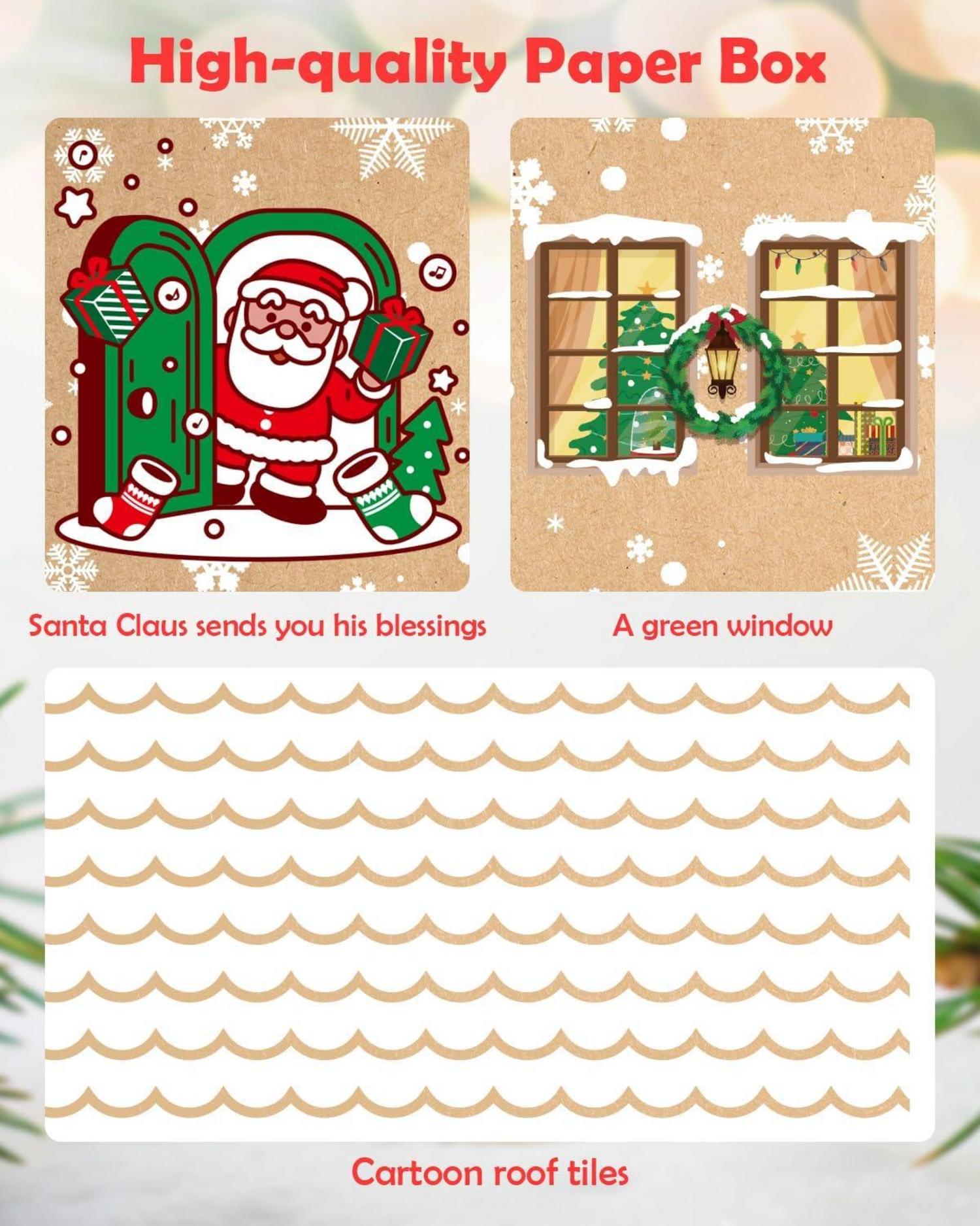 DIY Adventskalender 2024 Kinder Tüten Häuser +Lichterkette