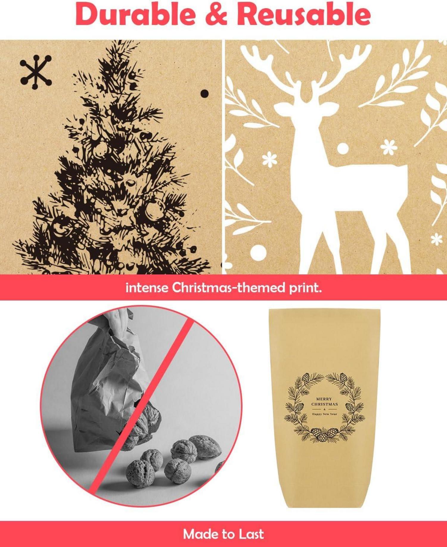 Papiertüten Adventskalender Tüten + Lichterkette Kinder Weihnachtskalender