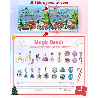 Adventskalender Mädchen 2024: Einhorn Schmuck Set Kinder