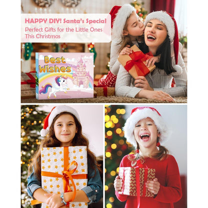 Adventskalender Mädchen 2024: Einhorn Schmuck Set Kinder