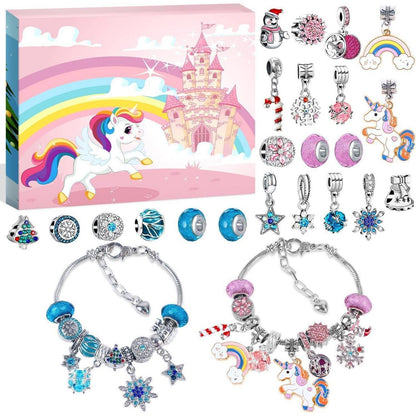 Adventskalender Mädchen 2024: Einhorn Schmuck Set Kinder