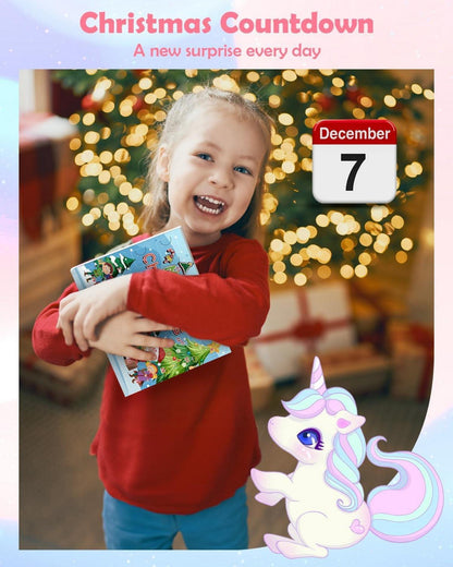 Adventskalender Mädchen 2024: Einhorn Schmuck Set Kinder