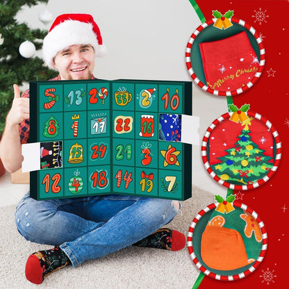 Socken Adventskalender 24 Paar Weihnachtssocken für Männer