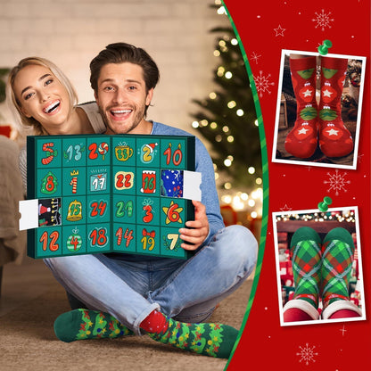 Socken Adventskalender 24 Paar Weihnachtssocken für Männer