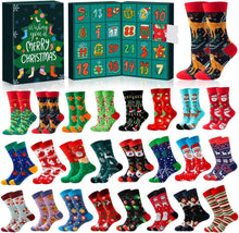 Socken Adventskalender mit 24 Weihnachtsmotiven - 2024