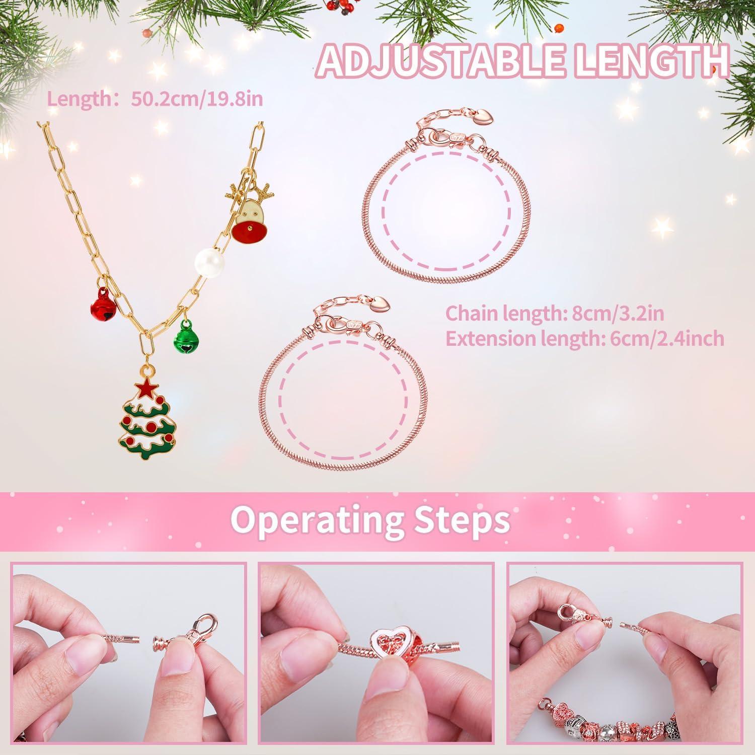 Adventskalender Schmuck Rosa Mädchen Teenager Frauen DIY