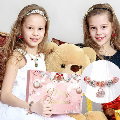 Adventskalender Schmuck 2024 Rosa Mädchen Teenager Frauen Weihnachten