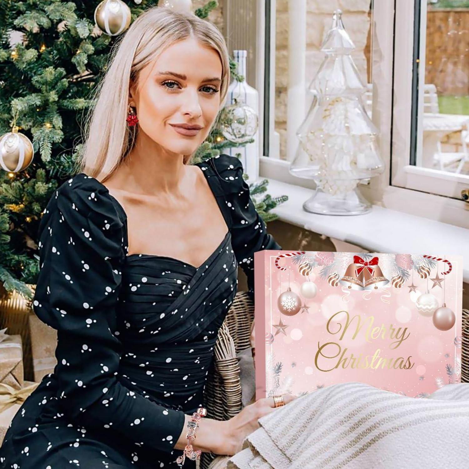 Adventskalender Schmuck Rosa 2024 Mädchen Teenager Frauen DIY