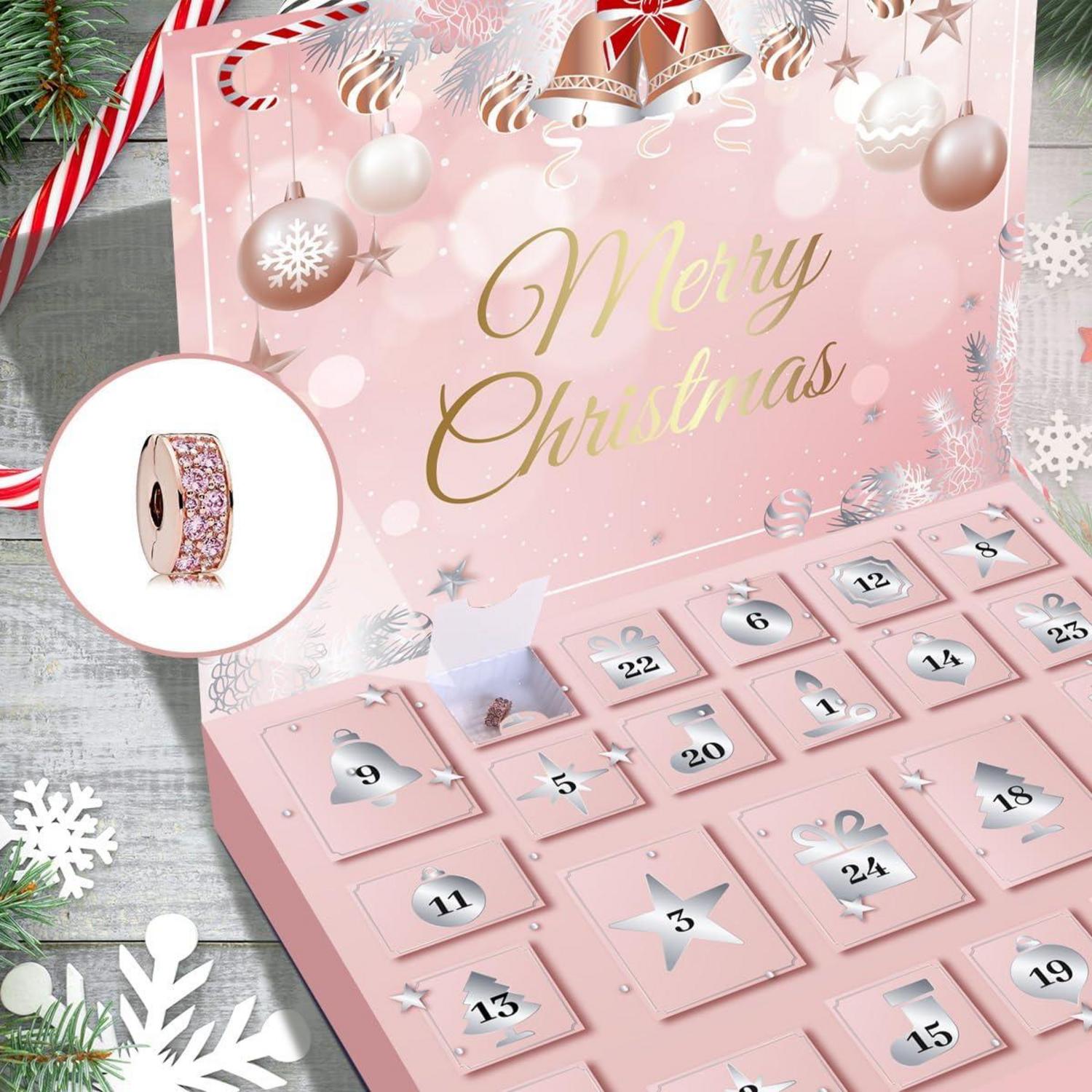Adventskalender Schmuck 2024 Rosa Mädchen Teenager Frauen Weihnachten