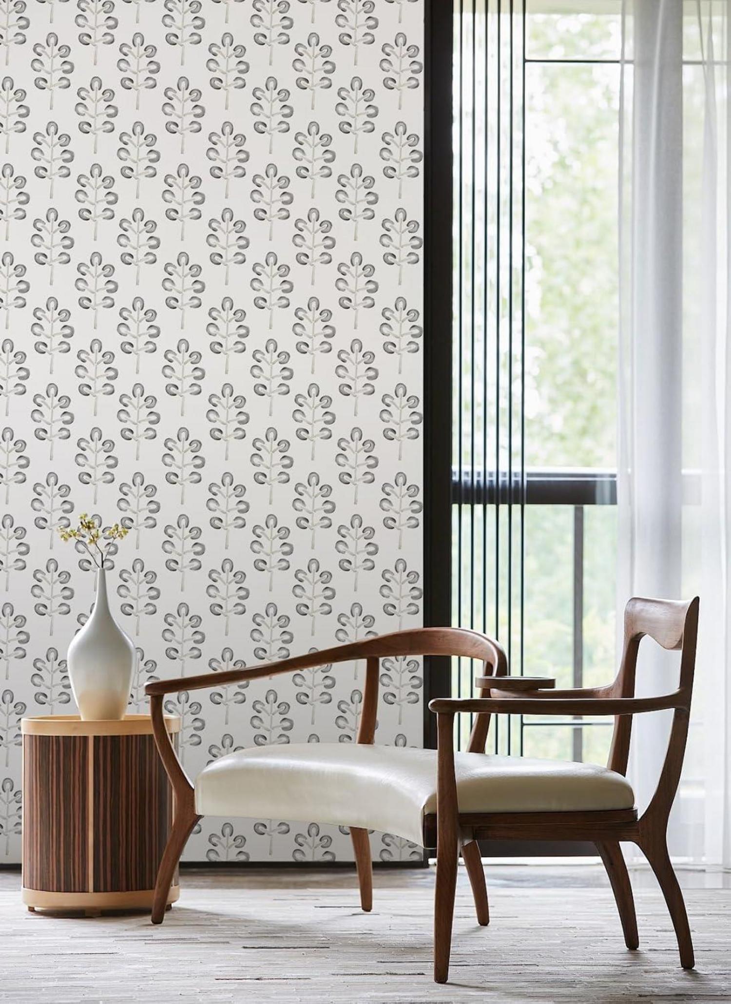 Selbstklebende Tapete Grau Weiß Wandpapier Abnehmbar Moderne