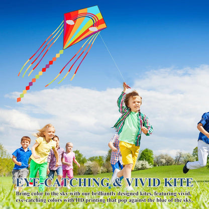 Regenbogen Kinderdrachen Flugspielzeug für Kinder und Erwachsene