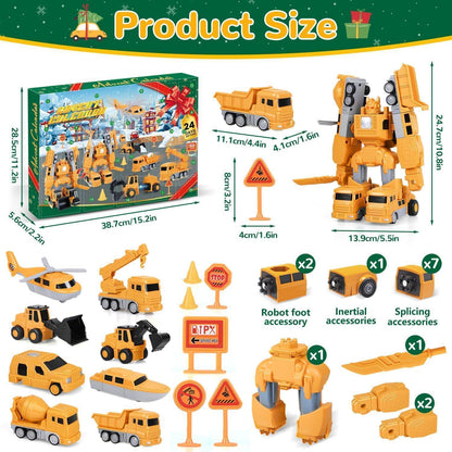 Adventskalender Autos Magnetisch 2024 für Kinder Jungen 3-12