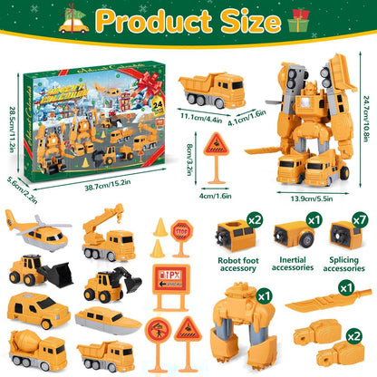 Adventskalender Autos Magnetisch 2024 für Kinder Jungen 3-12