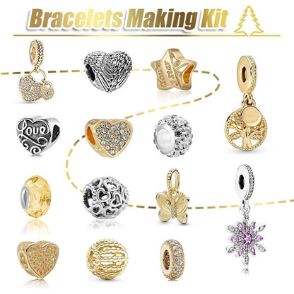 Adventskalender Schmuck 2024 Mädchen Frauen Gold Halskette