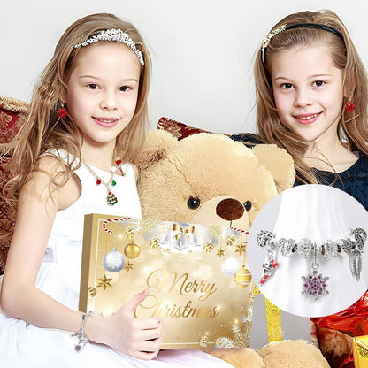 Adventskalender Schmuck 2024 Mädchen Frauen Gold Halskette
