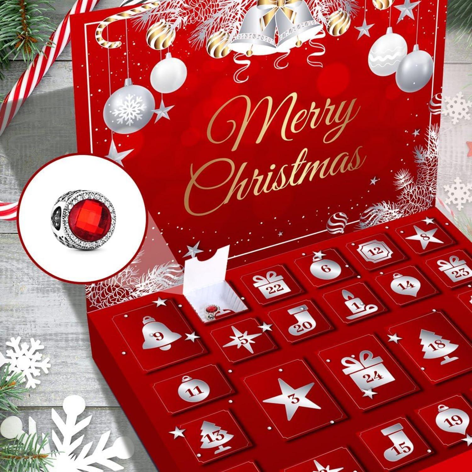 Adventskalender Schmuck Rot 2024 Mädchen Teenager Frauen DIY