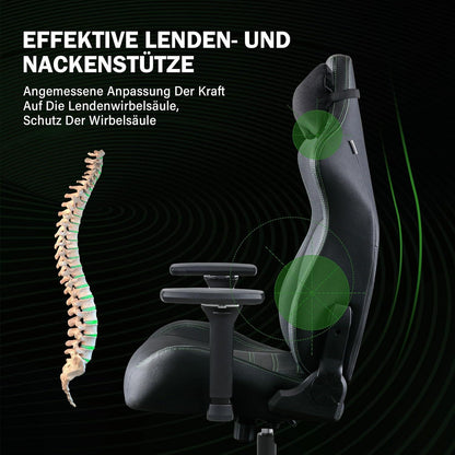 Ergonomischer Gaming Stuhl 200kg Belastbarkeit Verstellbare Armlehne