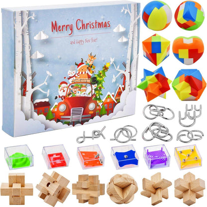 Adventskalender 2024 Kinder Rätselspielzeug Weihnachten Countdown