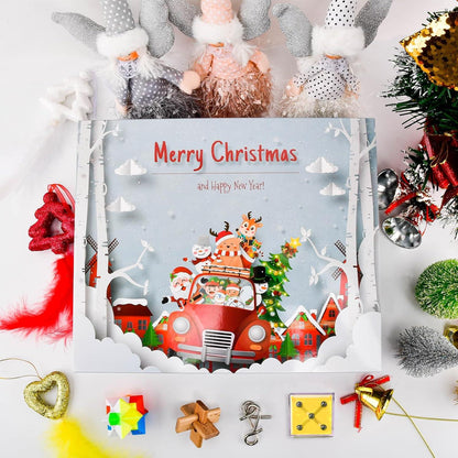 Adventskalender 2024 für Kinder mit Rätselspielzeug - Weihnachts-Countdown-Tage