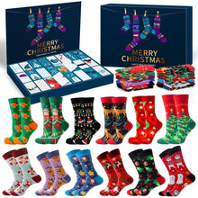 Socken Adventskalender 12 Paar Weihnachtssocken für Damen