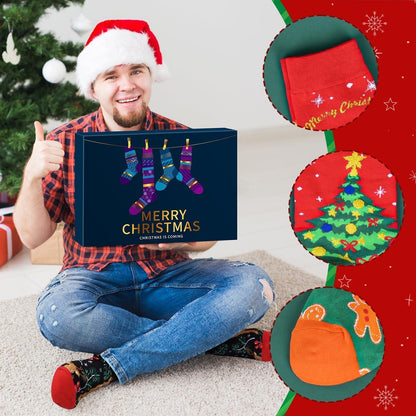 Socken Adventskalender 12 Paar Weihnachtssocken für Damen