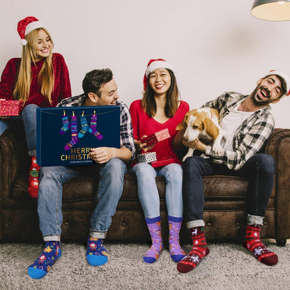Socken Adventskalender 12 Paar Weihnachtssocken für Damen