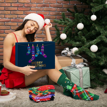 Socken Adventskalender 12 Paar Weihnachtssocken für Damen