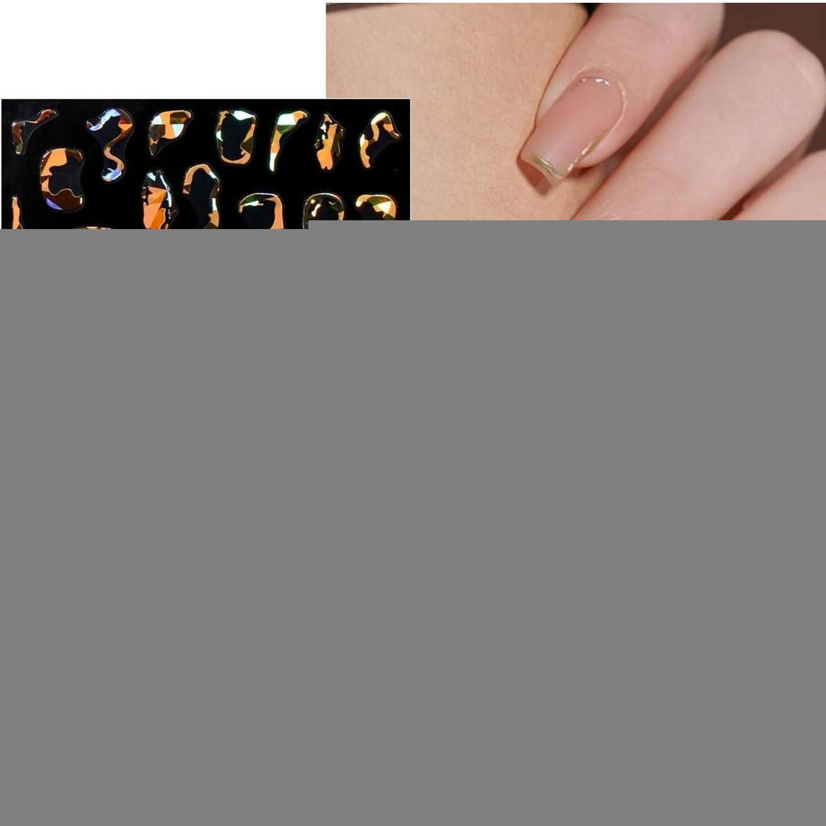 Marmor Nagelsticker Gold 9 Blatt - Nail Art Aufkleber
